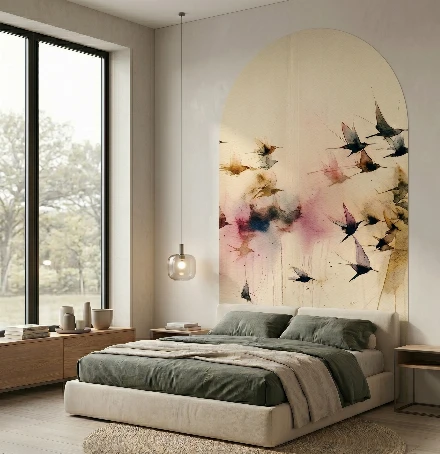 Wall graphic in an arch - a quick makeover without renovation