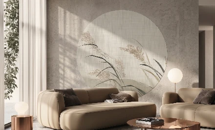 Wallpaper circles on the wall - how to use them in the interior?