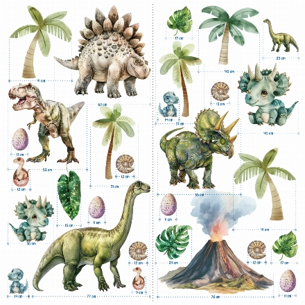 Naklejki winylowe - Dinozaury 401